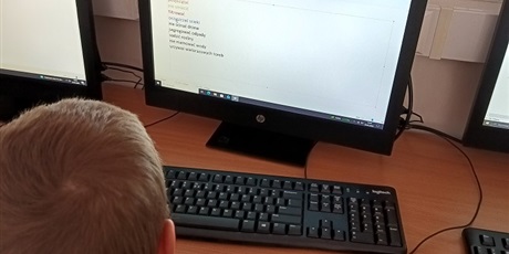 Powiększ grafikę: Praca przy komputerze.