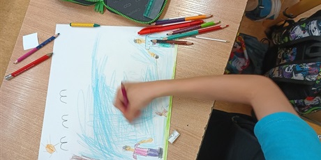Powiększ grafikę: Bezpieczne wakacje wg ucznia klasy 1.