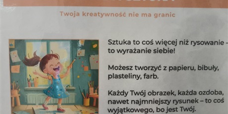 Powiększ grafikę: Informacja zachęcająca do kreatywności.
