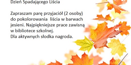 Powiększ grafikę: Informacja o Dniu Spadającego Liścia.