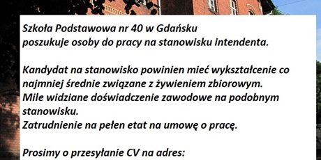 POSZUKUJEMY DO PRACY