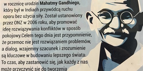 Powiększ grafikę: Informacje o ustanowieniu Dnia bez Przemocy.