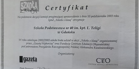 Powiększ grafikę: DYPLOMY I NAGRODY